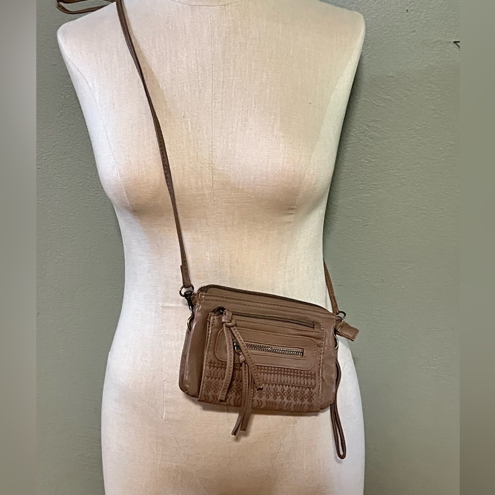 Brand New Brown Leather Crossbody Bag